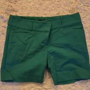 The Limited Green Tailored Shorts